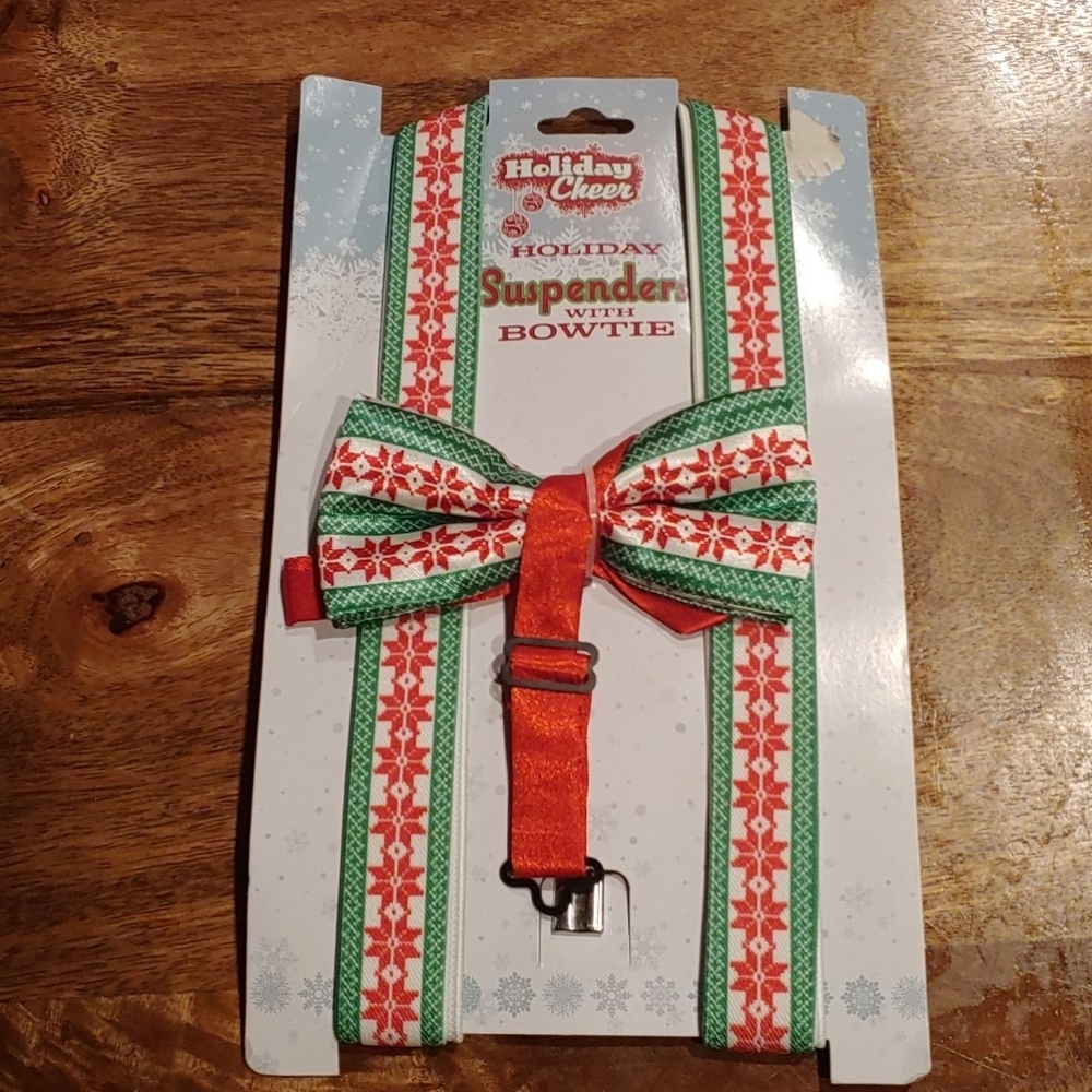 Xmas Suspenders & Bowtie